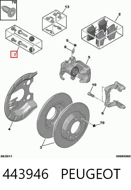 Ремкомплект супорту 443946 Peugeot/Citroen