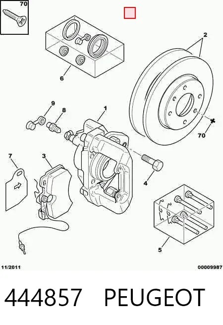 Ремкомплект переднього супорту 444857 Peugeot/Citroen