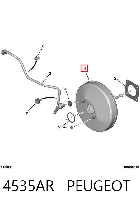 Підсилювач гальм 4535AR Peugeot/Citroen