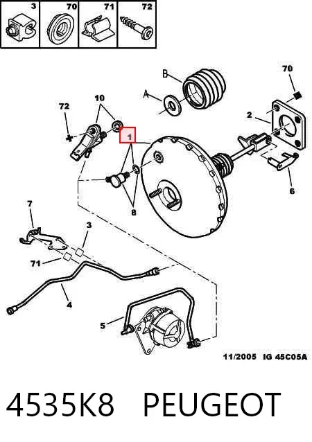 Підсилювач гальм 4535K8 Peugeot/Citroen