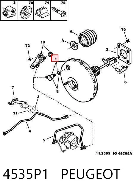 Підсилювач гальм 4535P1 Peugeot/Citroen