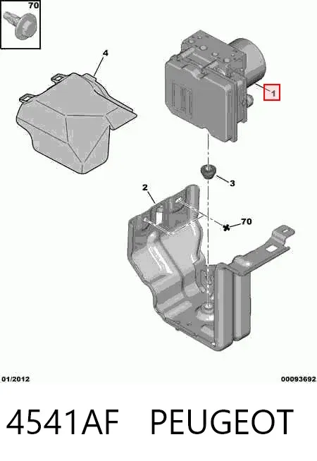 Блок АБС 4541AF Peugeot/Citroen
