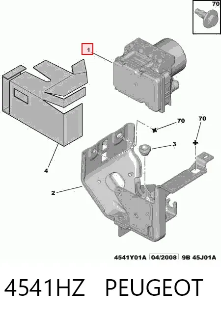 Блок АБС 4541HZ Peugeot/Citroen