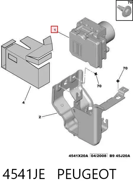 Блок АБС 4541JE Peugeot/Citroen