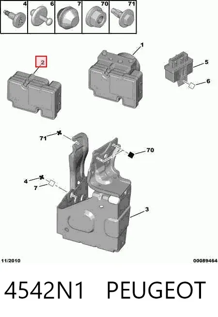 Модуль керування (ЕБУ) АБС (ABS) 4542N1 Peugeot/Citroen