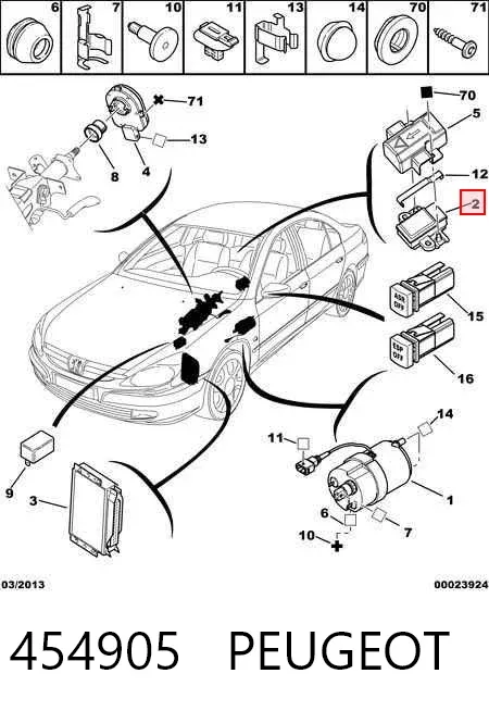 Датчик поперечного прискорення (ESP) 454905 Peugeot/Citroen