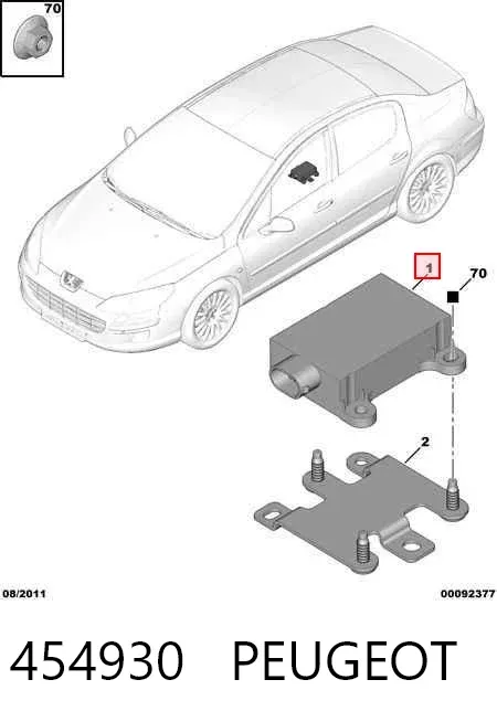 Датчик поперечного прискорення (ESP) 454930 Peugeot/Citroen