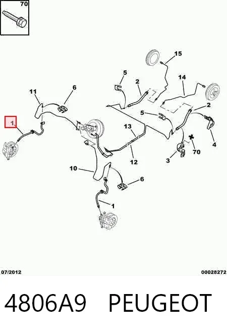 Гальмівні шланги передні 4806A9 Peugeot/Citroen