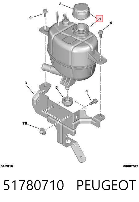 Бачок системи охолодження 51780710 Peugeot/Citroen