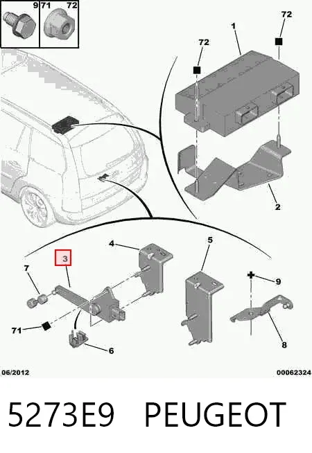 Датчик рівня положення кузова, задній 5273E9 Peugeot/Citroen