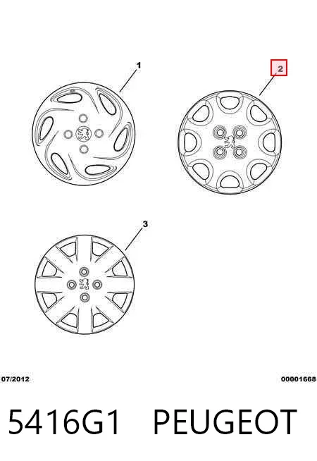 Ковпаки 5416G1 Peugeot/Citroen