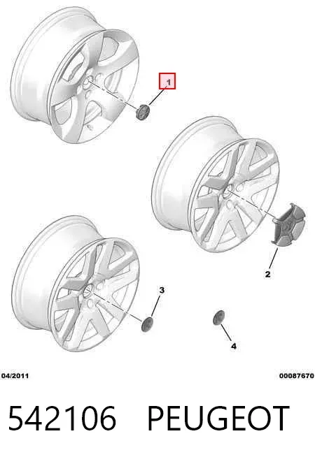 Ковпаки 542106 Peugeot/Citroen