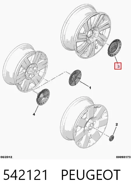 Ремкомплект супорту 542121 Peugeot/Citroen