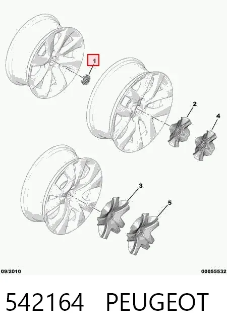 Ремкомплект супорту 542164 Peugeot/Citroen