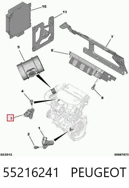Датчик распредвалу 55216241 Peugeot/Citroen