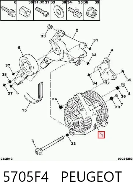 Генератор 5705F4 Peugeot/Citroen