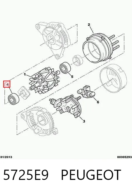 Підшипник генератора 5725E9 Peugeot/Citroen