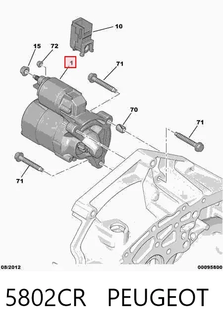 Стартер 5802CR Peugeot/Citroen