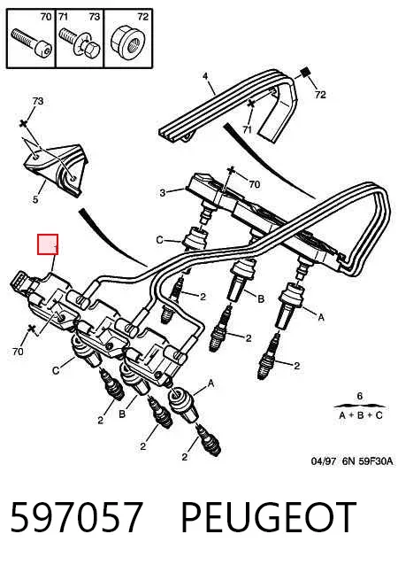 Котушка запалювання 597057 Peugeot/Citroen
