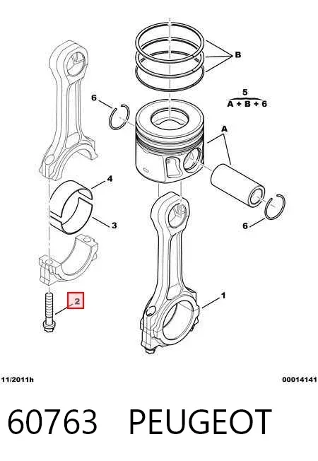 Болт шатуна 60763 Peugeot/Citroen