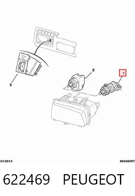 Коректор фар 622469 Peugeot/Citroen