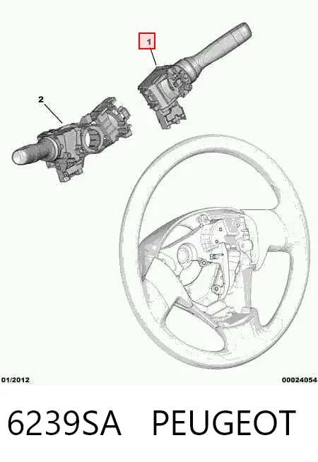Перемикач підрульовий, правий 6239SA Peugeot/Citroen