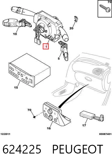 Підрульовий перемикач 624225 Peugeot/Citroen