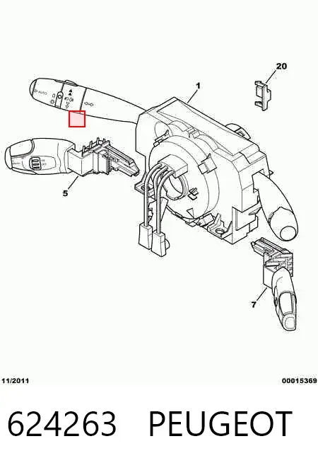 Підрульовий перемикач 624263 Peugeot/Citroen