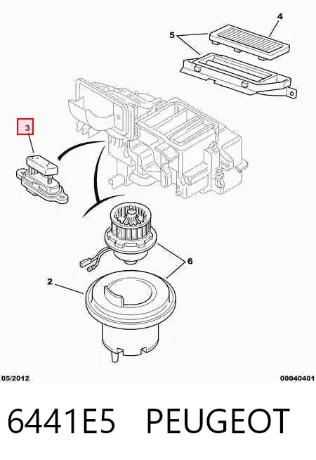 Резистор пічки 6441E5 Peugeot/Citroen
