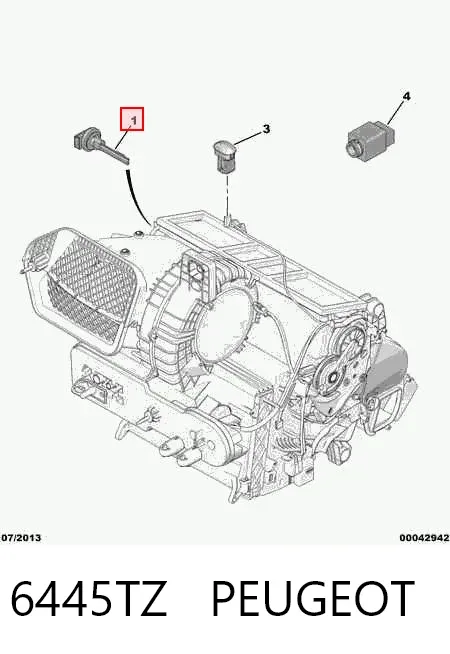 Датчик температури випарювача 6445TZ Peugeot/Citroen