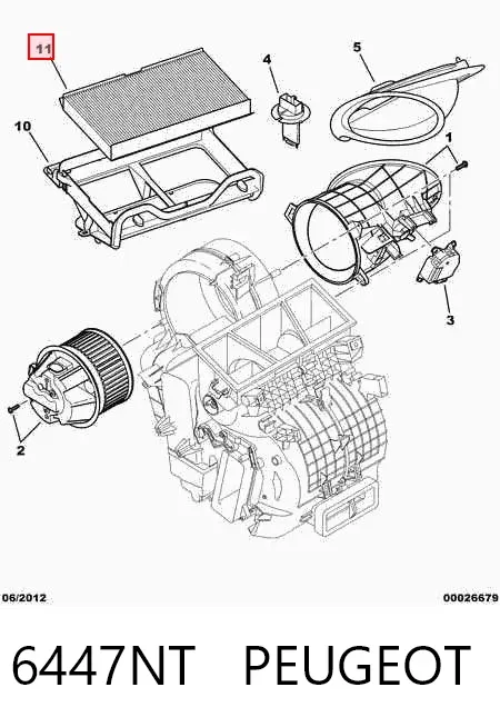 Фільтр салону 6447NT Peugeot/Citroen
