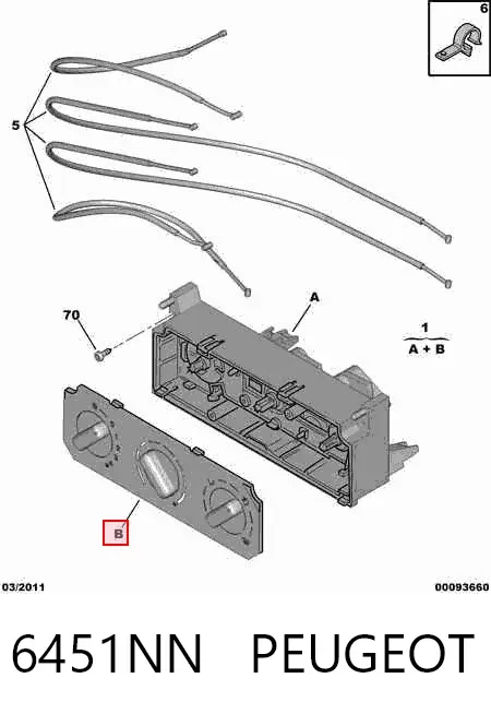 Блок управління кондиціонером 6451NN Peugeot/Citroen