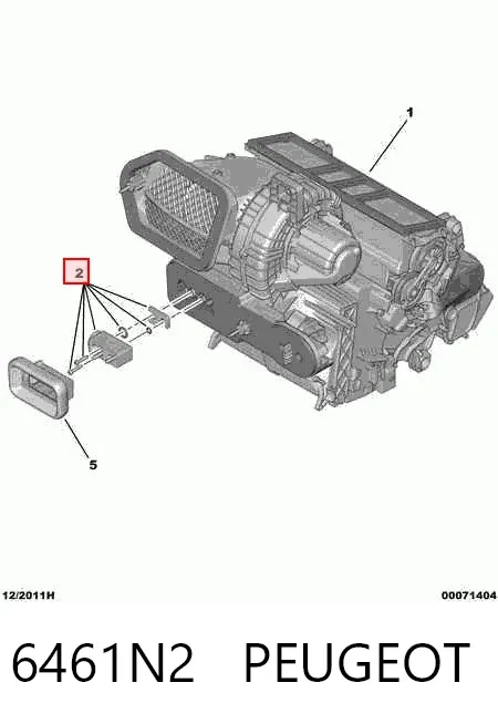 Клапан TRV, кондиціонера 6461N2 Peugeot/Citroen