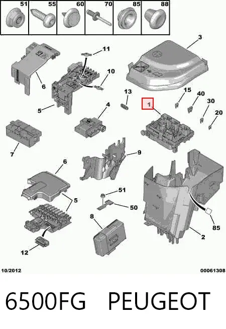 Блок запобіжників 6500FG Peugeot/Citroen