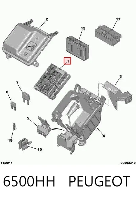 Блок запобіжників 6500HH Peugeot/Citroen