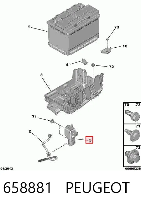 Передні тормозні колодки 658881 Peugeot/Citroen
