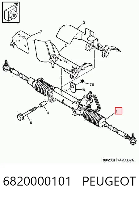 Рульова рейка 6820000101 Peugeot/Citroen