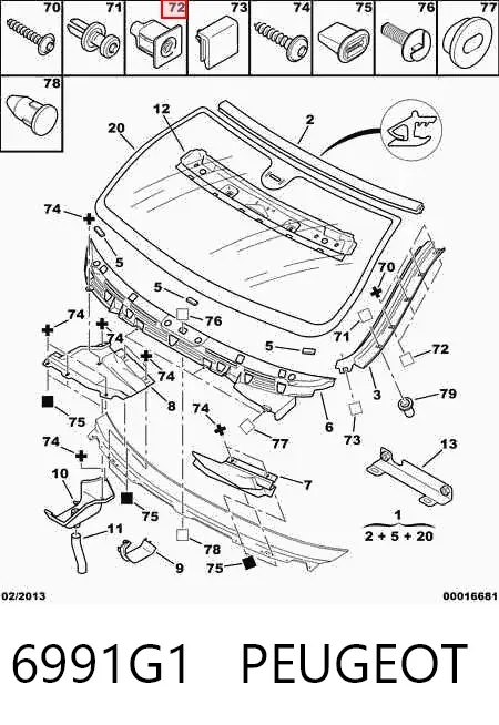 Лобове скло 6991G1 Peugeot/Citroen