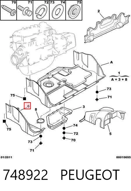 Захист двигуна передній 748922 Peugeot/Citroen