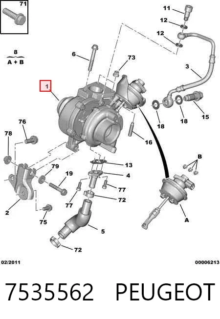 Турбіна 7535562 Peugeot/Citroen