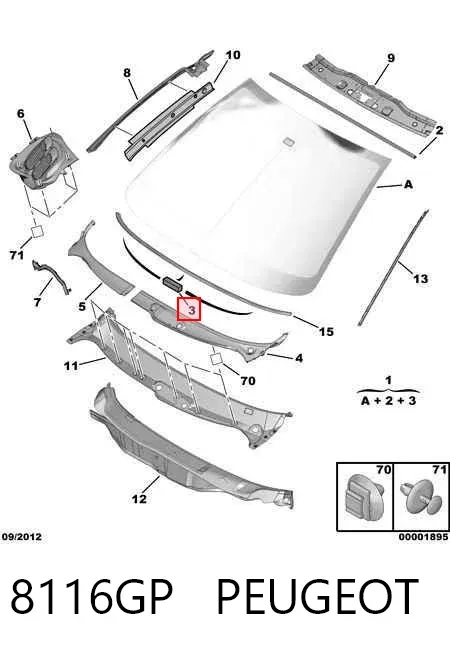 Лобове скло 8116GP Peugeot/Citroen