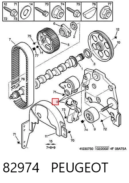 Натягувач ременя ГРМ 82974 Peugeot/Citroen