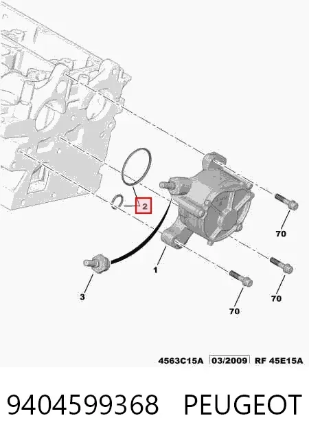 Прокладка вакуумного насосу 9404599368 Peugeot/Citroen
