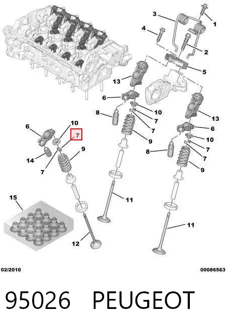 Сухар клапану 95026 Peugeot/Citroen