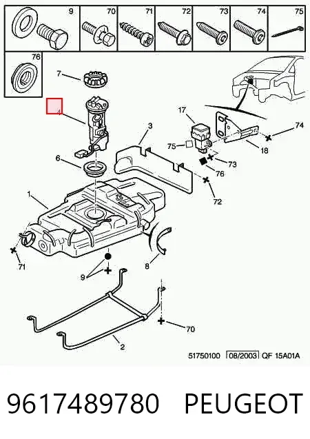 Бензонасос 9617489780 Peugeot/Citroen