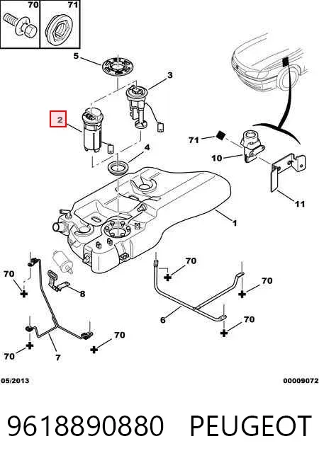 Бензонасос 9618890880 Peugeot/Citroen