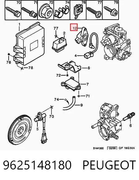 Потенціометр 9625148180 Peugeot/Citroen