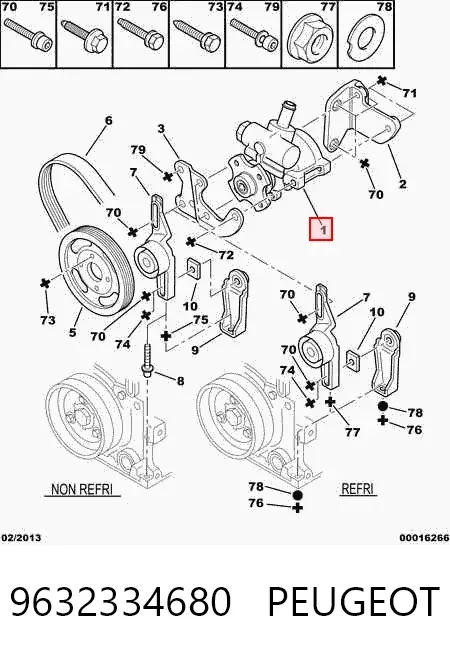 Насос ГУР 9632334680 Peugeot/Citroen