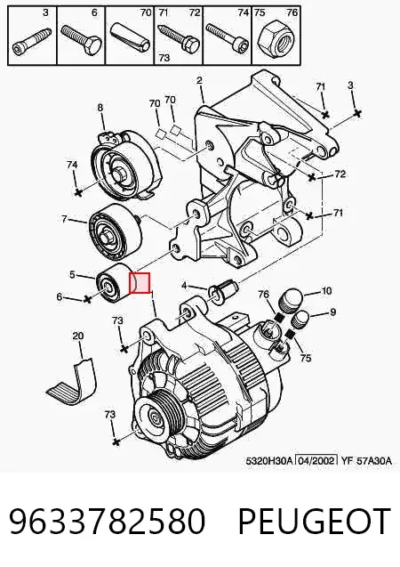 Генератор 9633782580 Peugeot/Citroen