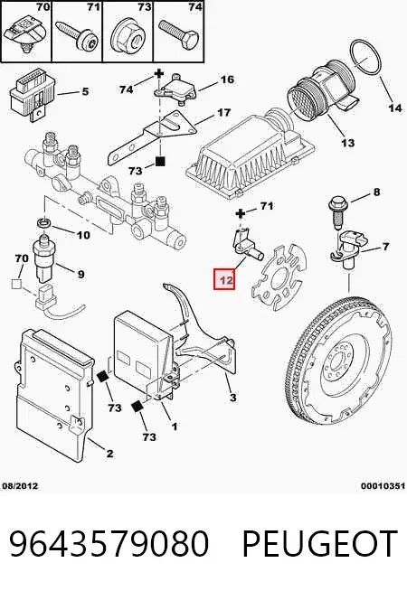 Датчик распредвалу 9643579080 Peugeot/Citroen